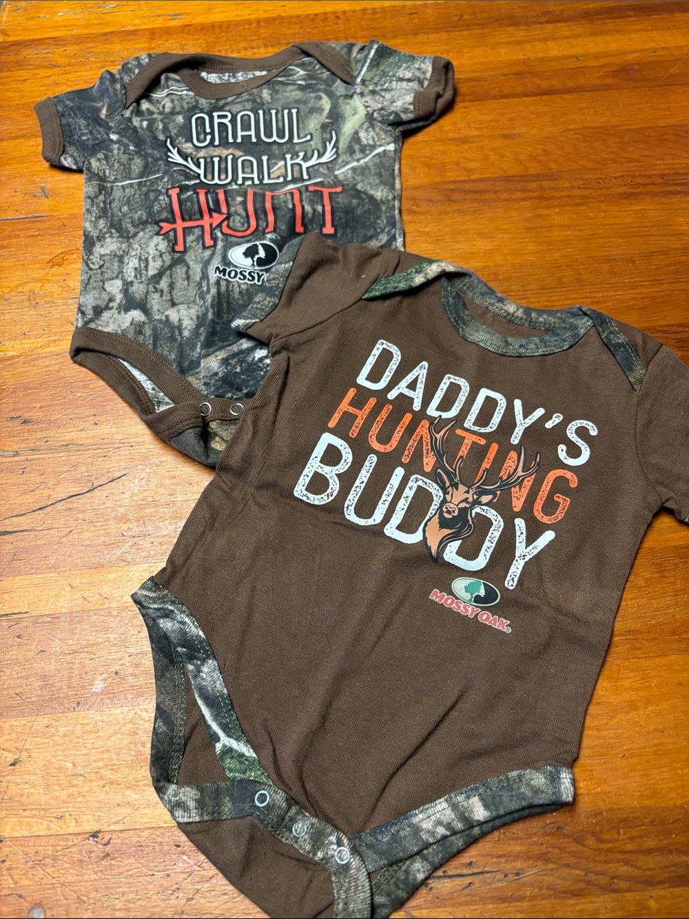 Mossy Oak 2 piece Lot Camo Baby Onsies